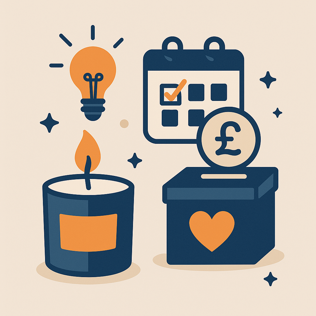 collective sales fundraising candle, scent lime, basil & mandarin