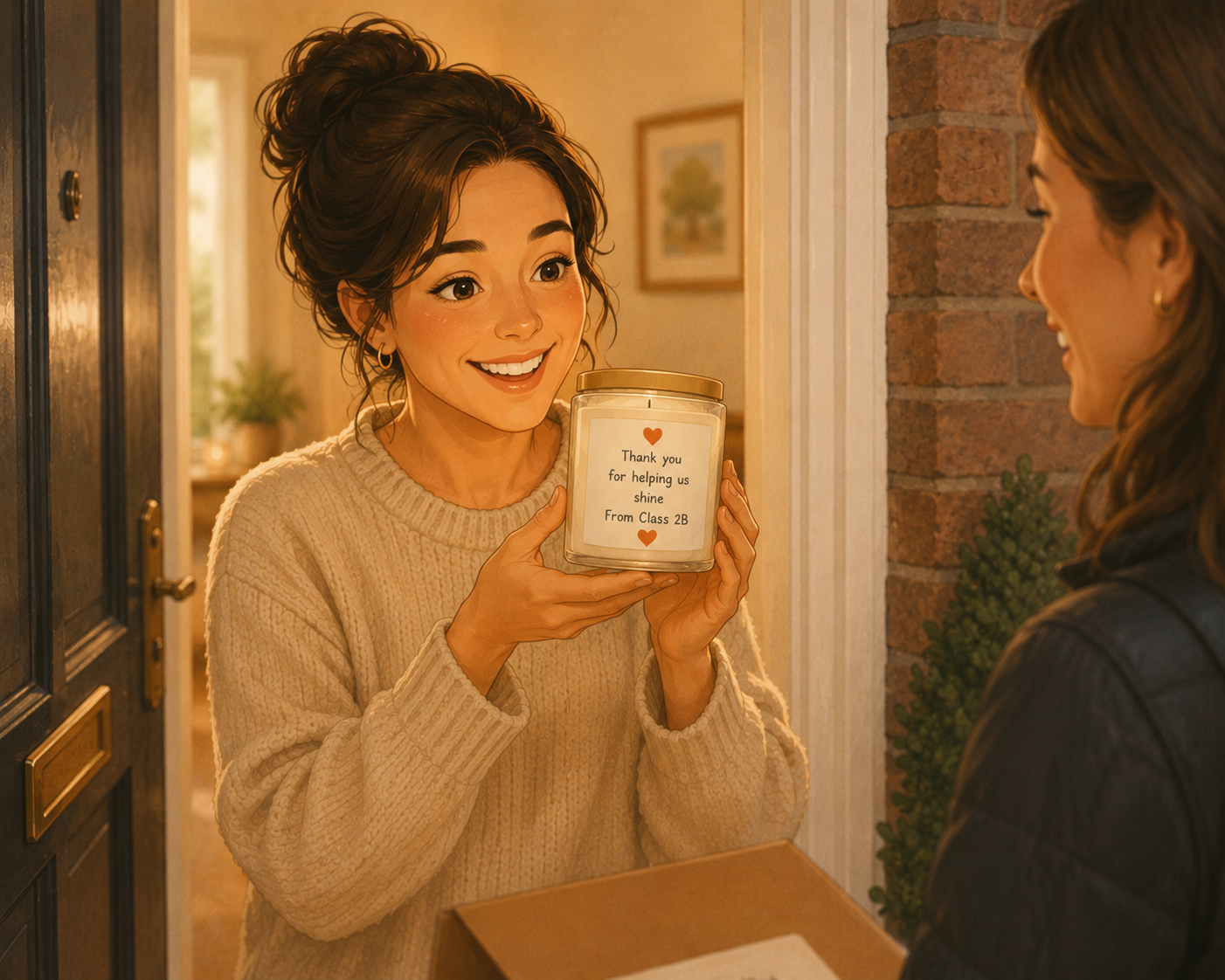 Personalised candle for school PTA fundraising with no upfront costs